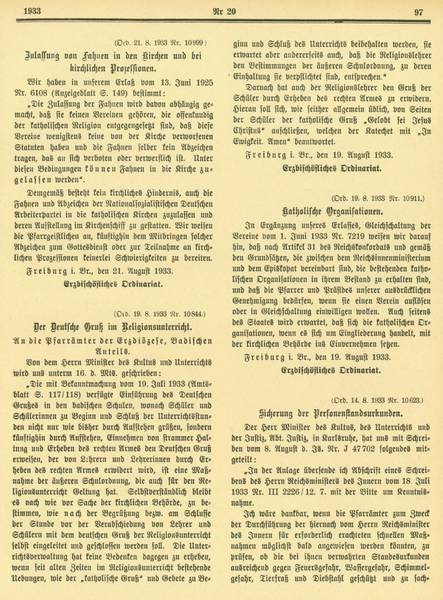 Quelle: EAF, ID 189 Deutscher Gruß in Schulen, Amtsblatt-20-1933