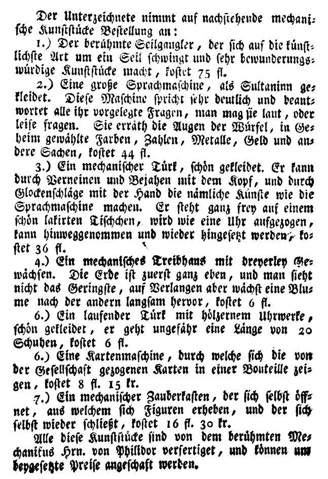 Zeitungsanzeige aus: Freiburger Zeitung, 1798-09-22